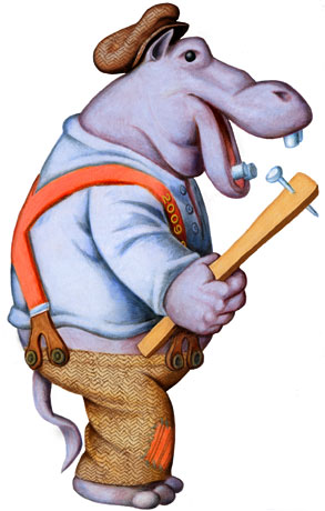 Hippo Drawing: Right